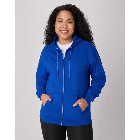 (2 pack) Hanes Men's & Big Men's Fleece Full Zip Up Hoodie Sweatshirt, Sizes S-3XL