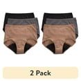 thumbnail image 1 of (2 pack) Hanes Womens Period Underwear 3-Pack, Comfort, Period Moderate Protection Period Panties, Period Underwear for Women, 1 of 12