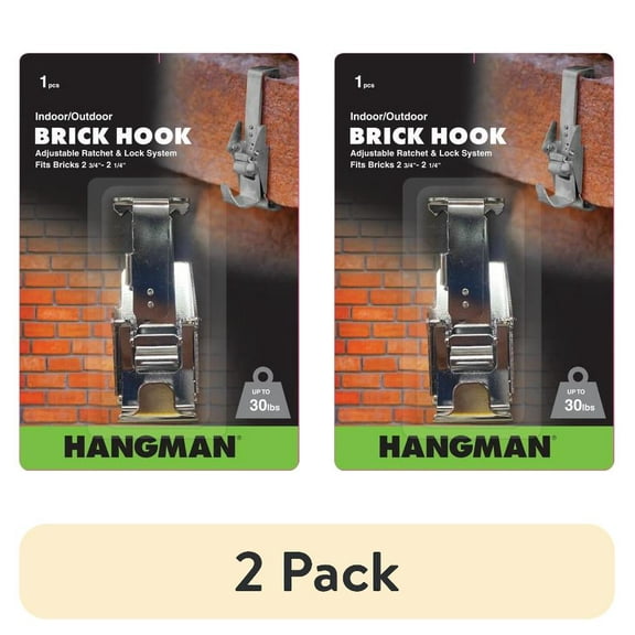 (2 pack) Hangman Indoor/Outdoor Brick Hook