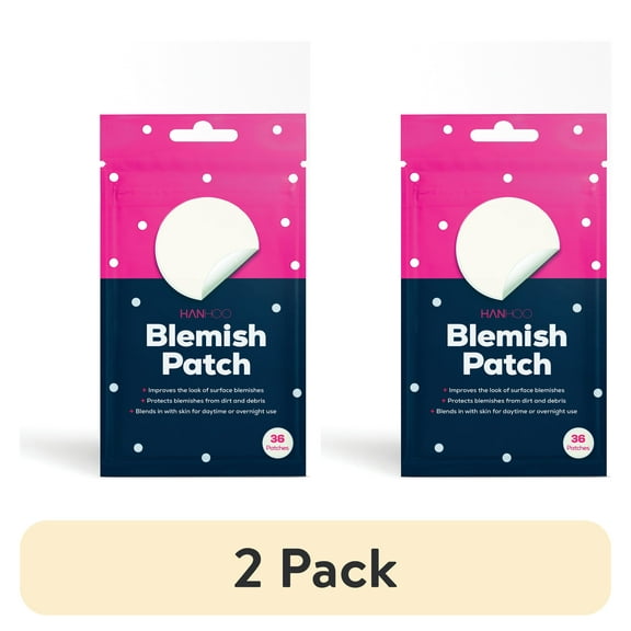 (2 pack) Hanhoo Blemish Patch with Hydrocolloid, for All Skin Types, Acne Treatment, 36 Ct.
