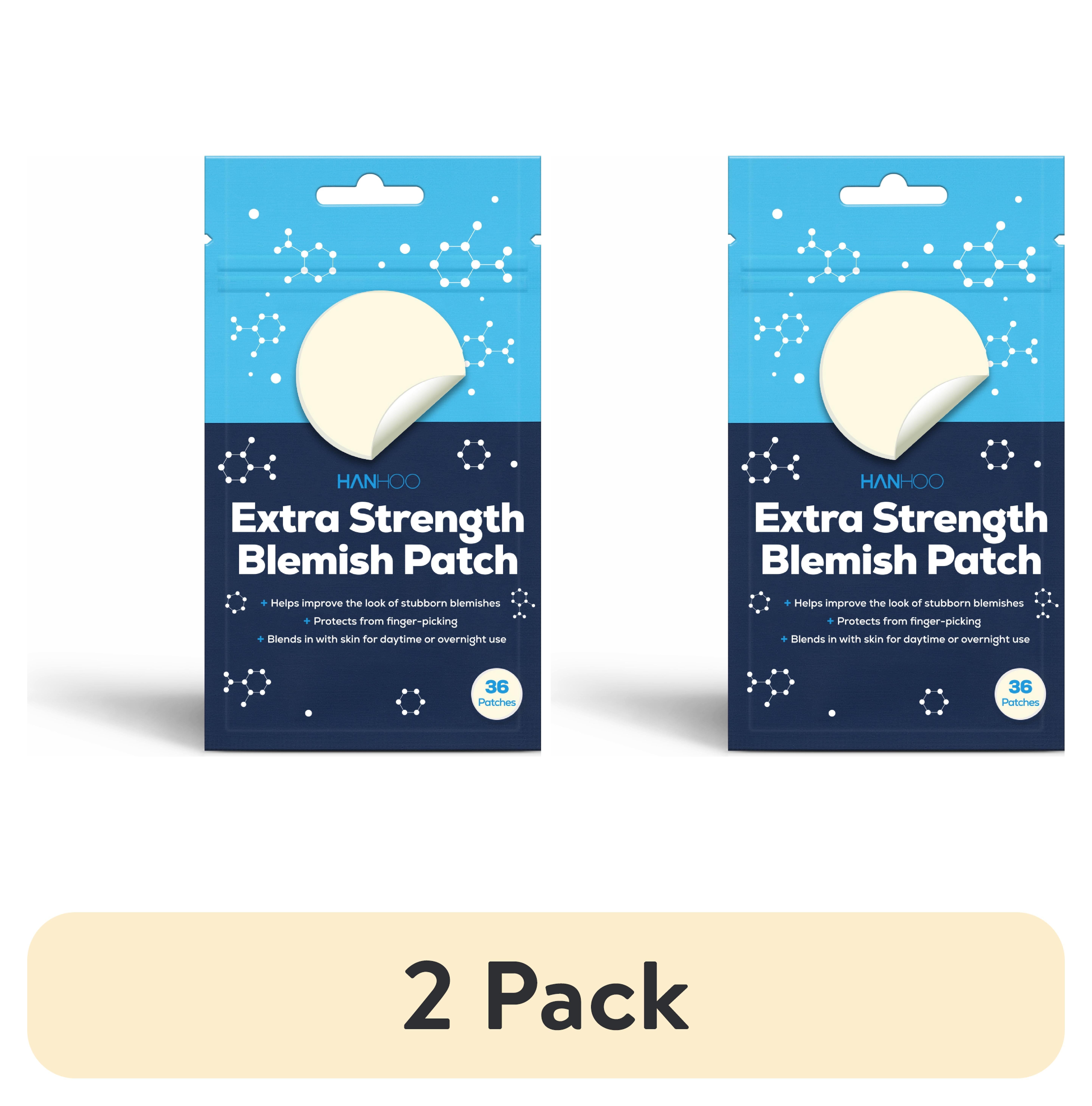 (2 pack) Hanhoo Extra Strength Blemish Patch with Salicylic Acid and Hydrocolloid, Latex-Free, Acne Treatment for All Skin Types, 36 Ct.
