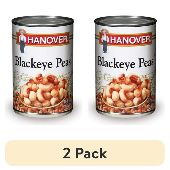 (2 pack) Hanover Blackeye Peas, 15.5 oz Can – Shelf-Stable Southern Side for Easy Meals