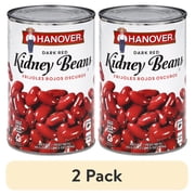 (2 pack) Hanover Redskin Kidney Beans Dark Red, 40.5 oz Can – Family-Size Seasoned Beans for Chili, Rice, and Sides