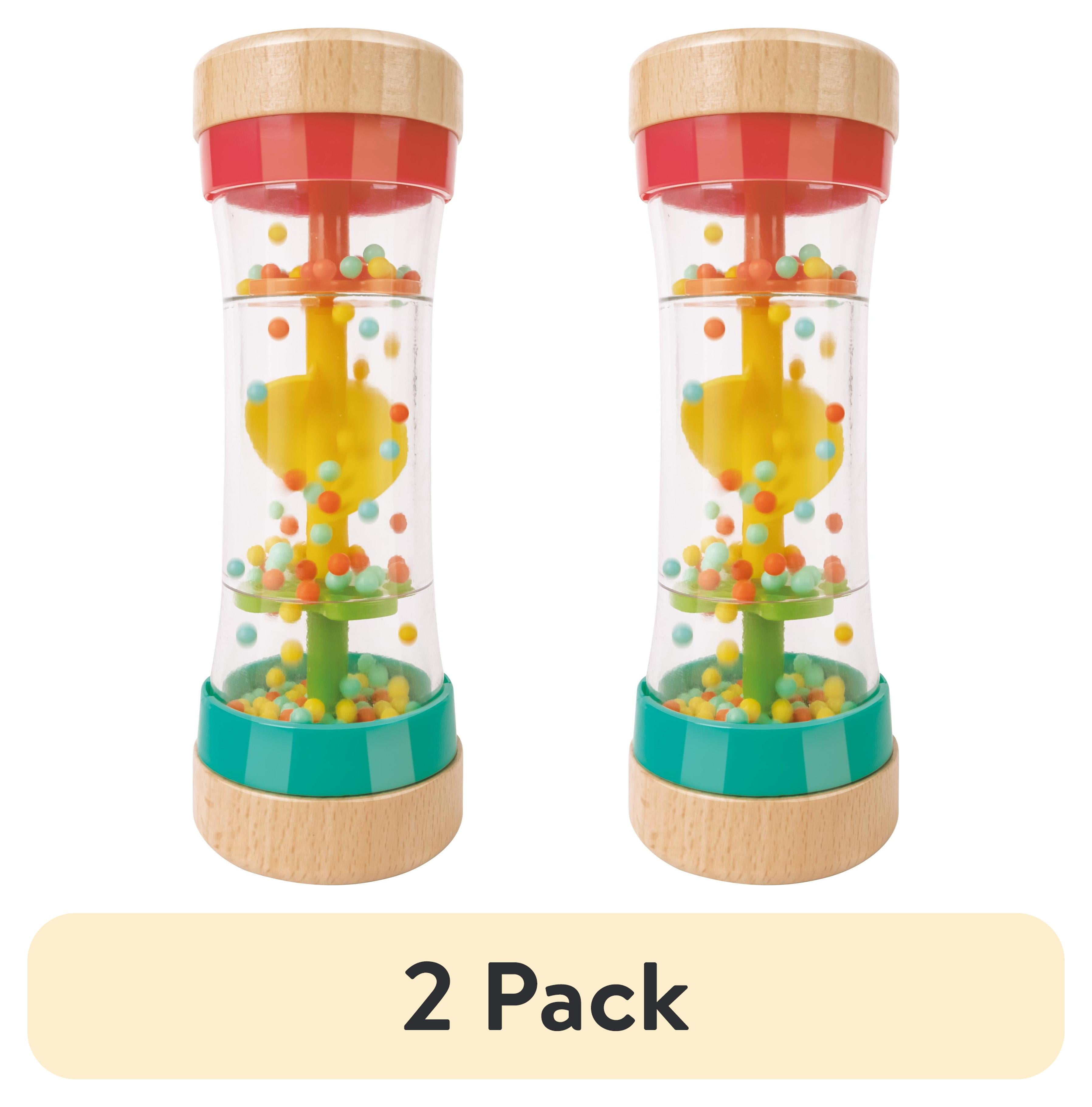 (2 pack) Hape Rainbow Stick Shake Beaded Raindrops, Infant Sensory ...