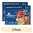 thumbnail image 1 of (2 pack) Happy Baby Organics Clearly Crafted, Stage 2, Oats & Fruits Variety Pack, Organic Baby Food, Pouches 4oz (8 pack), 1 of 11