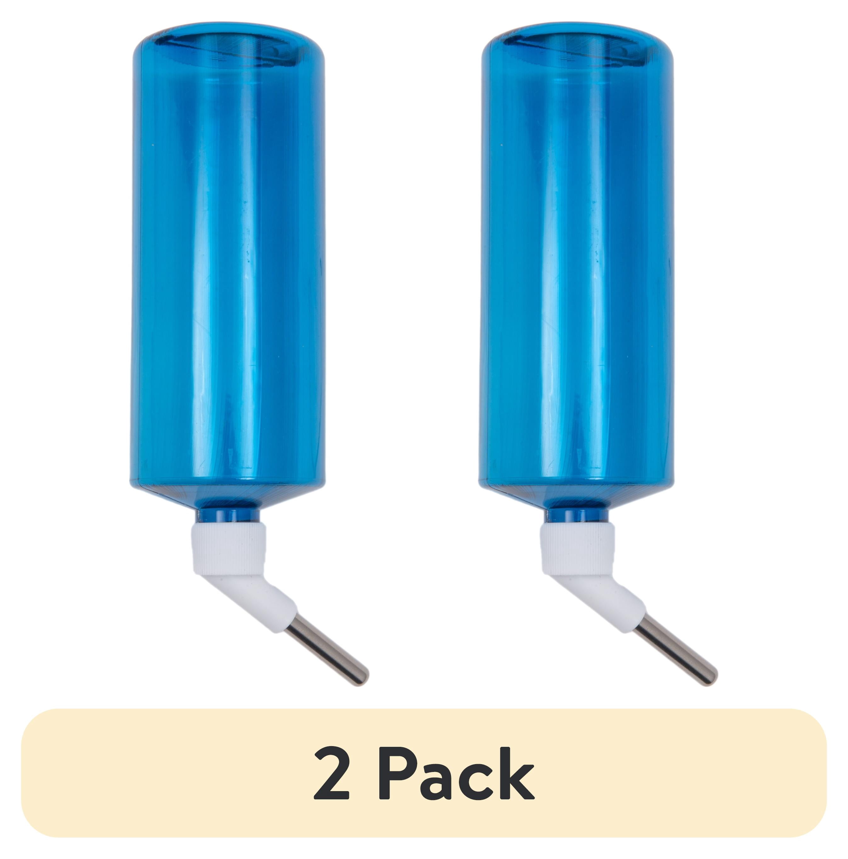 (2 pack) Happy Home Pet Products Small Animal Water Bottle, Blue, 32oz.