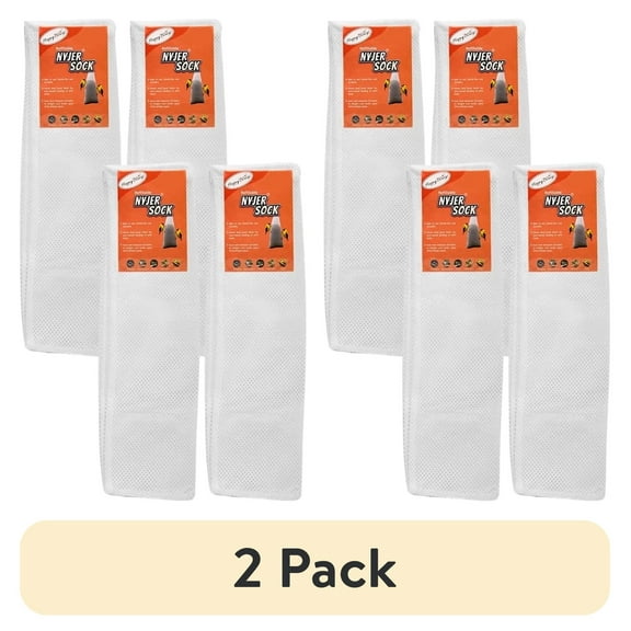(2 pack) Happy Wings 6 Pack Refillable Instant Sock Feeder for Wild Bird Seed (for Nyjer & Finch Blend) - Dry