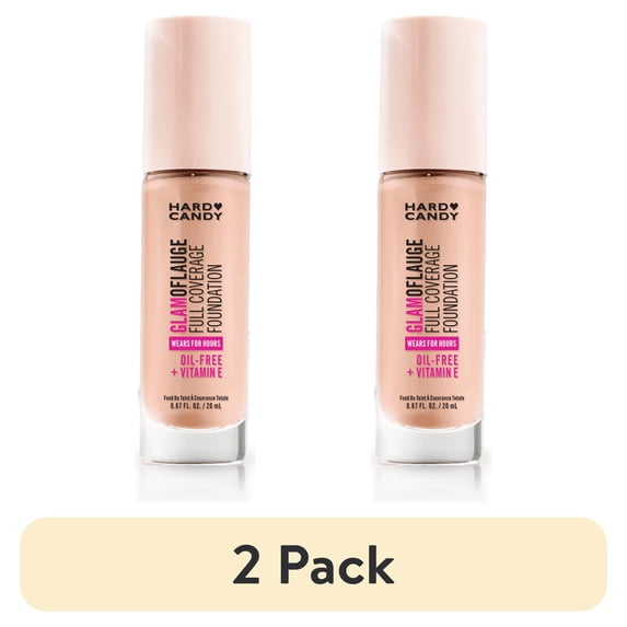 (2 pack) Hard Candy Glamoflauge Full Coverage Foundation, 1503 Linen