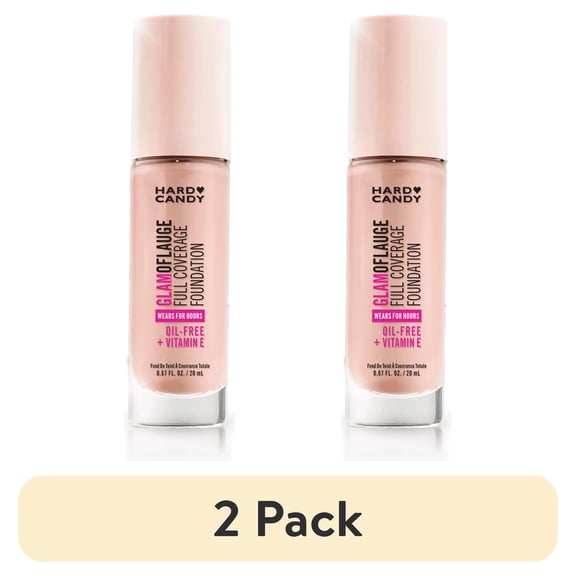(2 pack) Hard Candy Glamoflauge Full Coverage Foundation,1504 Buff