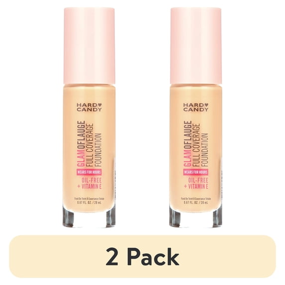 (2 pack) Hard Candy Glamoflauge Full Coverage Foundation, 1505 Beige