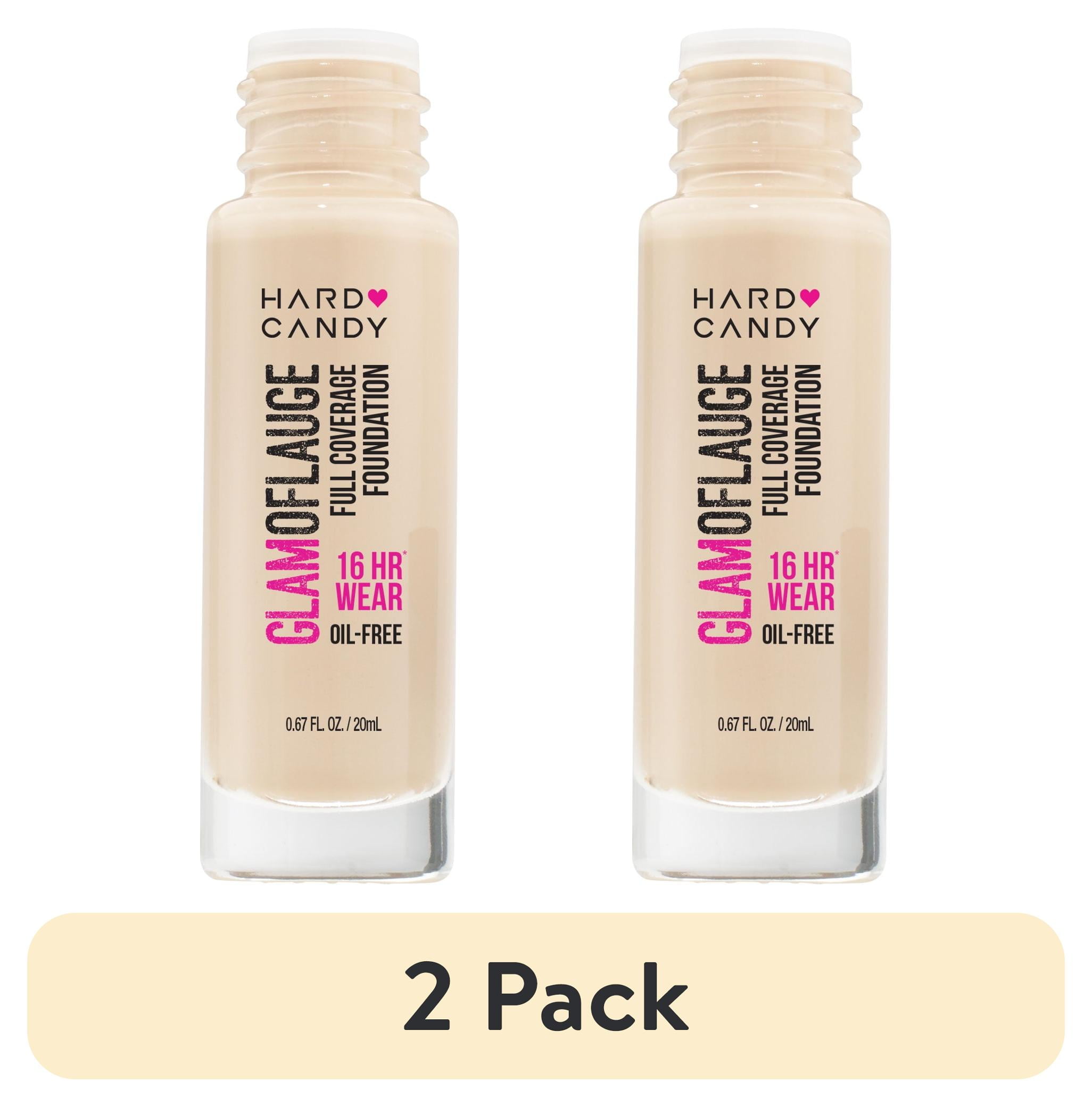 2 pack) Hard Candy Glamoflauge Full Coverage Foundation, 1506 Nude