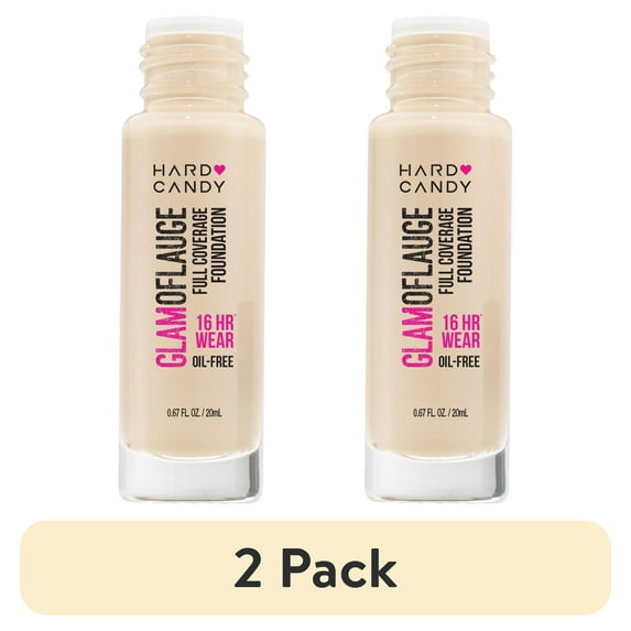 (2 pack) Hard Candy Glamoflauge Full Coverage Foundation, 1506 Nude