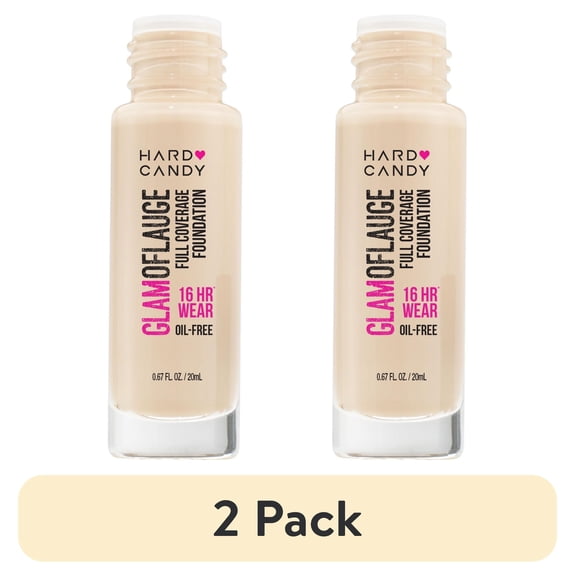 (2 pack) Hard Candy Glamoflauge Full Coverage Foundation, 1506 Nude