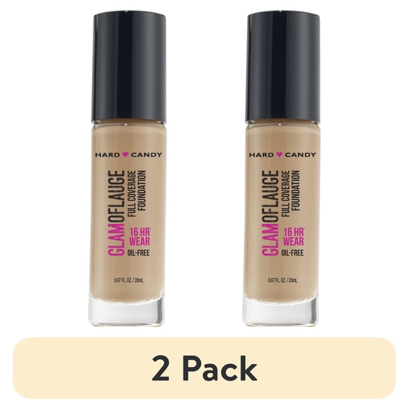(2 pack) Hard Candy Glamoflauge Full Coverage Foundation, 1515 Gold Sand