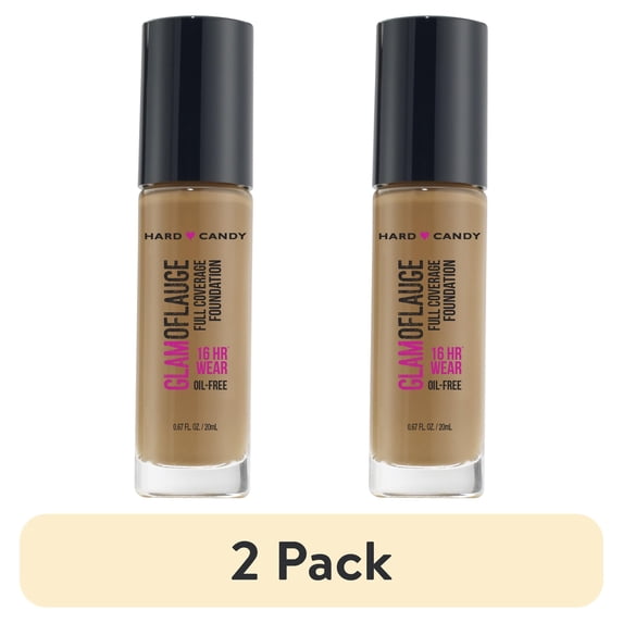 (2 pack) Hard Candy Glamoflauge Full Coverage Foundation, 1517 Mocha