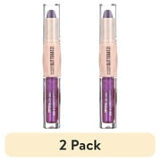 2 pack Hard Candy Glitteratzi Lip Duo, 2-in-1 Glitter Lipstick & High-Shine Gloss Duo, Brilliant Berry, Sparkling Purple