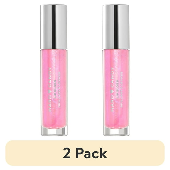 (2 pack) Hard Candy Glosstopia Lip Gloss, High-Shine, Hydrating Gloss, Hyaluronic Acid, Cheers to Cherry, Sheer Purple