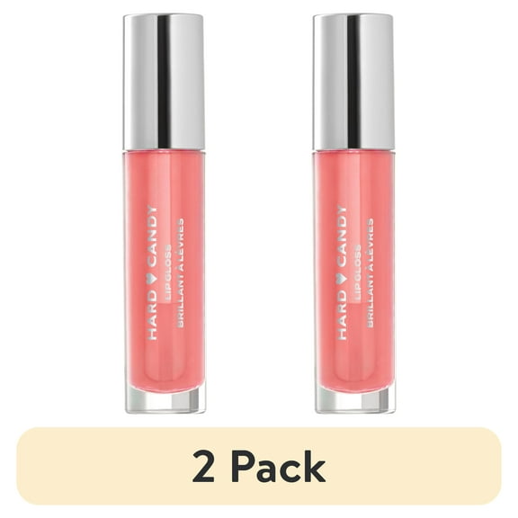 (2 pack) Hard Candy Glosstopia Lip Gloss, High-Shine Hydrating, Hyaluronic Acid, No Photos Please, Light Pink