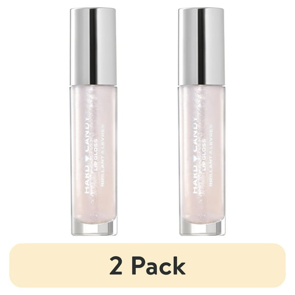 (2 pack) Hard Candy Glosstopia Lip Gloss, High-Shine Hydrating, Hyaluronic Acid, Sprinkles on Top, Pink Shimmer