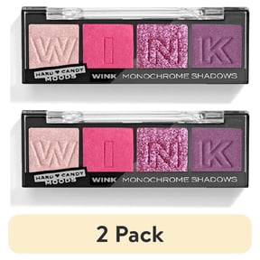 (2 pack) Hard Candy, Moods Shadow Palette, 4 Bold & Buildable Monochromatic Shades, WINK, .10oz