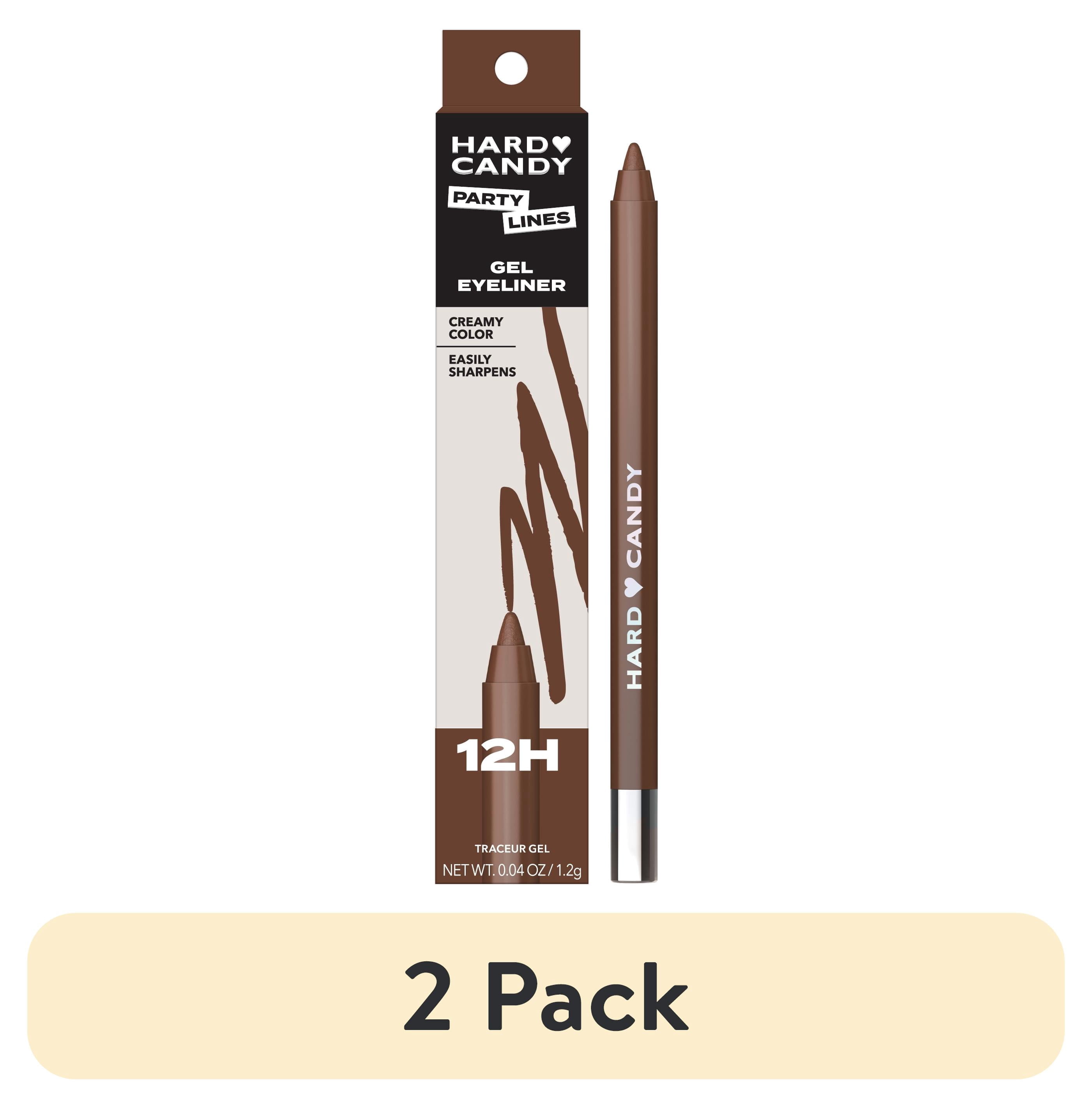(2 pack) Hard Candy Party Lines Gel Eyeliner, Pencil Liner, 12HR Waterline Safe, Dark Chocolate, Matte Brown
