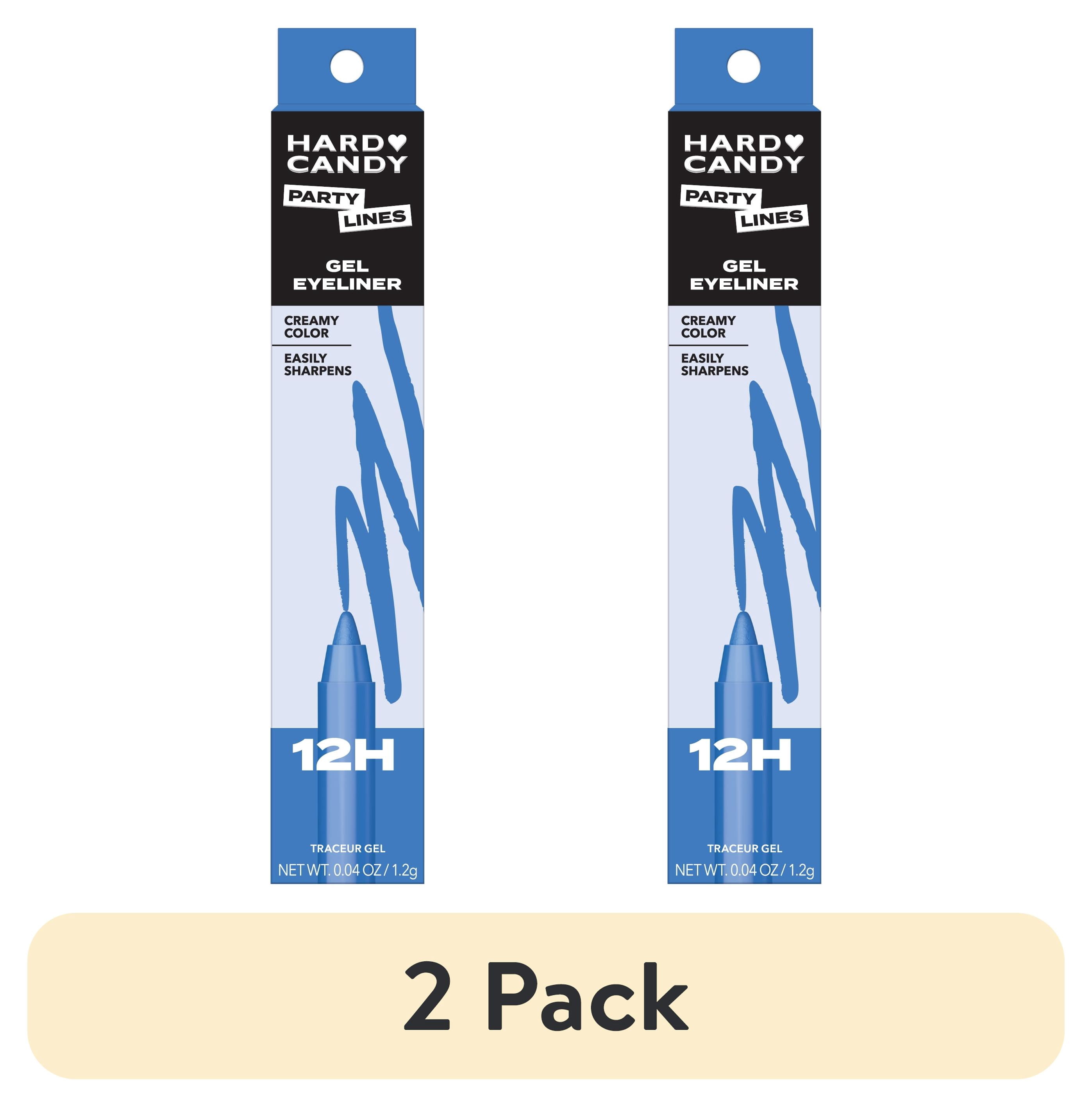 (2 pack) Hard Candy Party Lines Gel Eyeliner, Pencil Liner, 12HR Waterline Safe, Wink Wink, Matte Blue