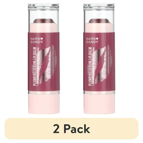 (2 pack) Hard Candy Plumping Serum Lip Balm, Plentiful Plum, 9.27 g