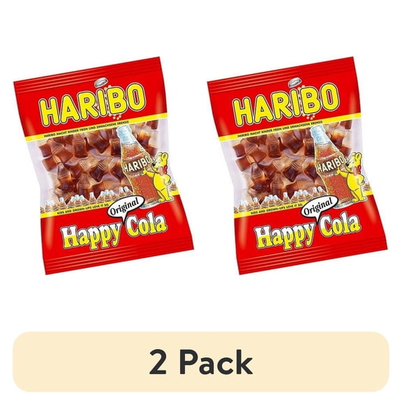 (2 pack) Haribo Happy-Cola Original Gummi Candies, 5 oz.