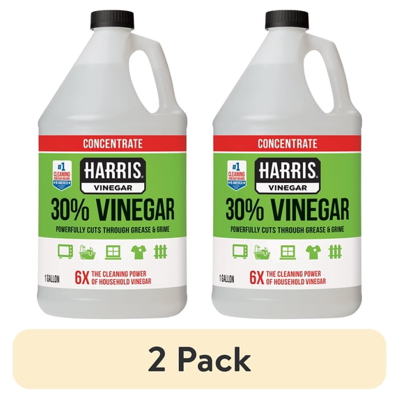 (2 pack) Harris 30% Concentrated Vinegar, Multi-Purpose Use for Home and Outdoor, 1 Gallon