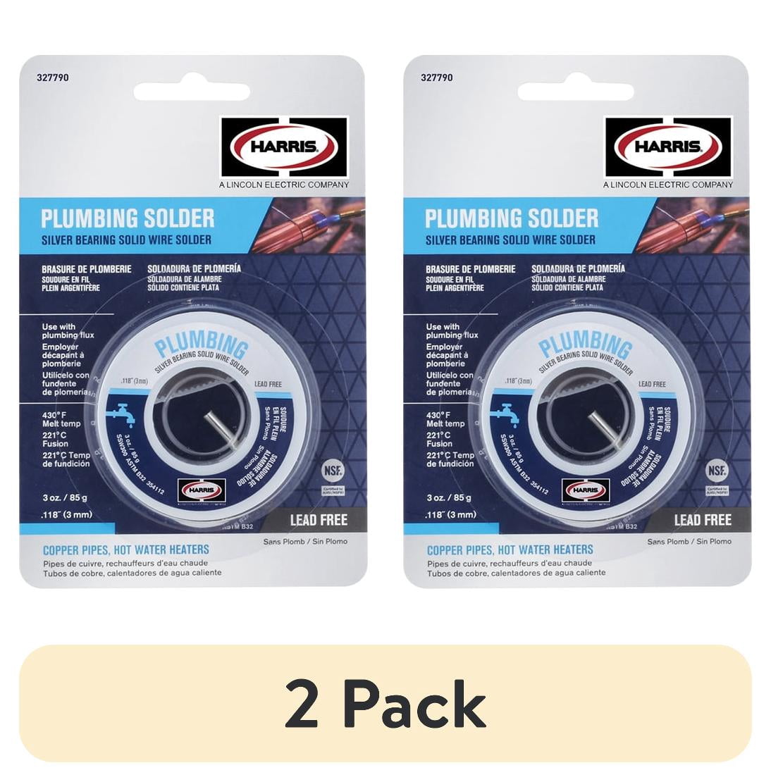 (2 pack) Harris Products Group Silver Plumbing Solder 3oz