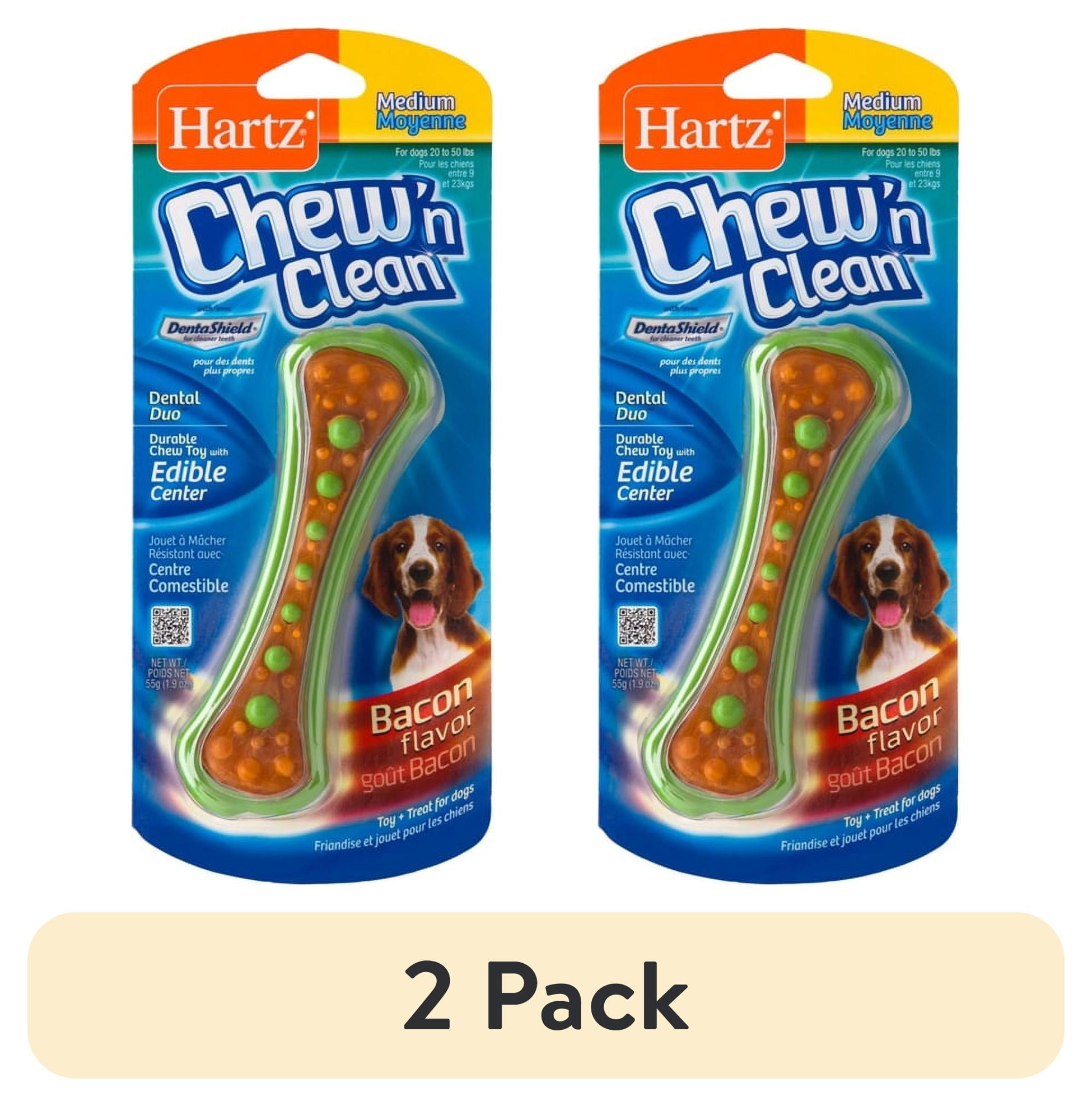 Medium Assorted Nylon Bacon Flavored Dental Chew Toy