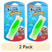 (2 pack) Hartz Chew n Clean Tuff Bone Dog Toy, Small, Color May Vary