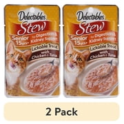 (2 pack) Hartz Delectables Stew Senior 15+ Years Lickable Wet Cat Treats - Chicken & Tuna 1.4oz, One Pouch