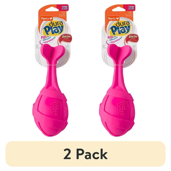 (2 pack) Hartz Dura Play Rocket Dog Toy, Large, Latex, Color May Vary