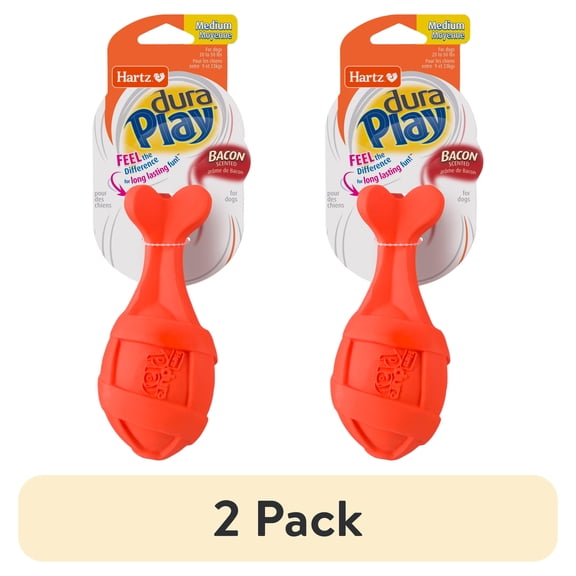 (2 pack) Hartz Dura Play Rocket Dog Toy, Medium, Latex, Color May Vary