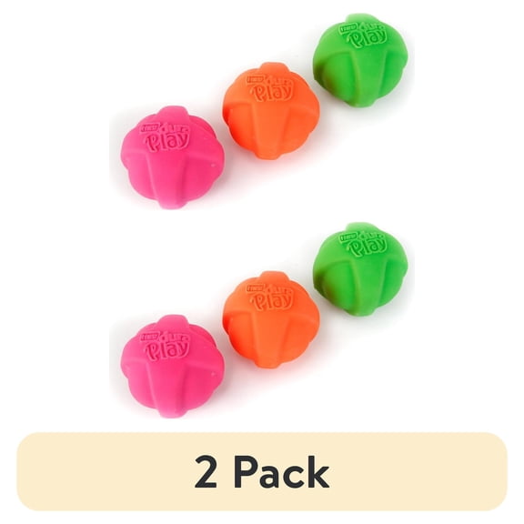 (2 pack) Hartz Dura Play Small Ball Dog Toy with Bacon Scent and Squeaker, 3 Pack