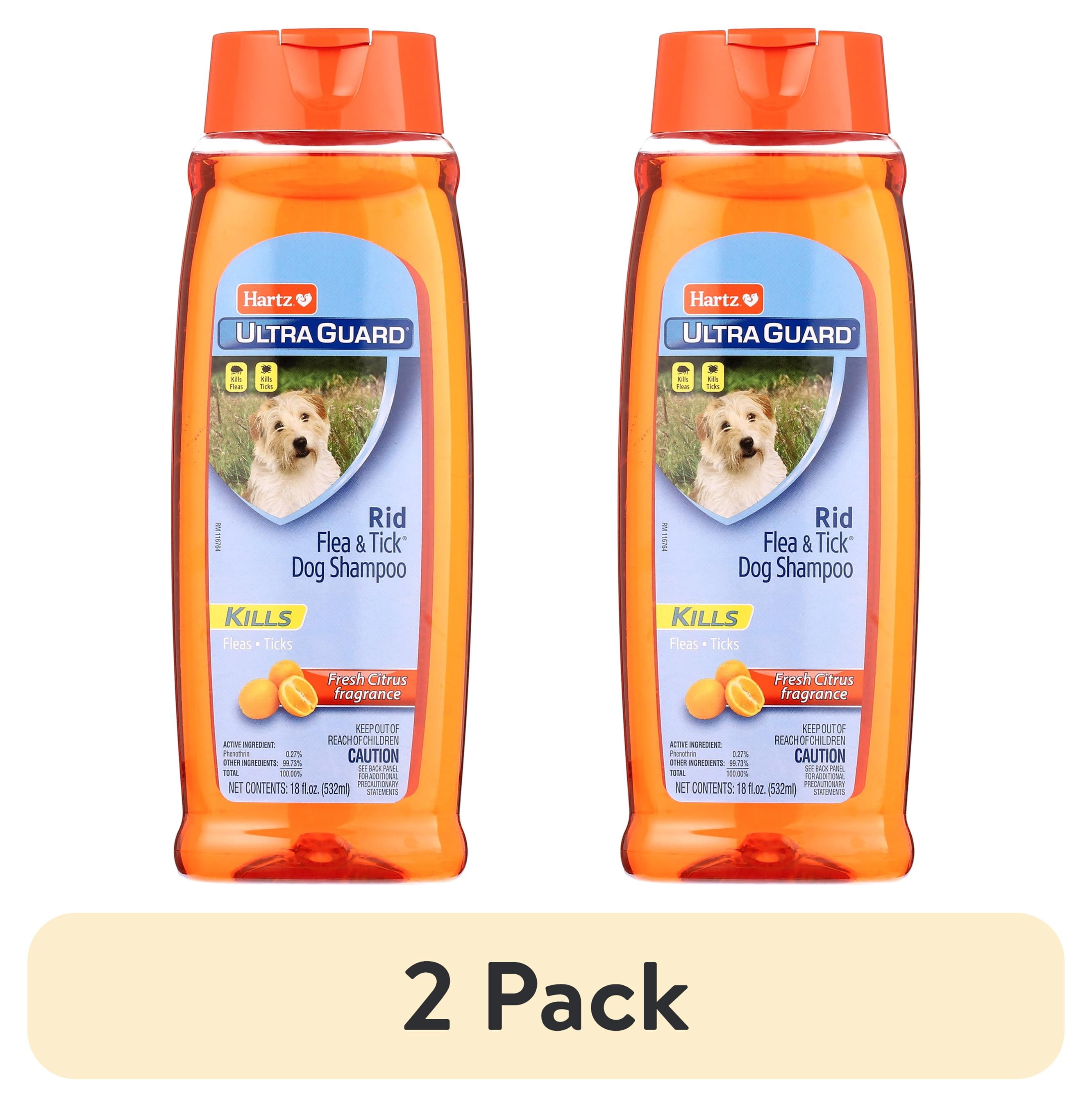(2 pack) Hartz UltraGuard Citrus Flea & Tick Dog Shampoo, 18 fl oz