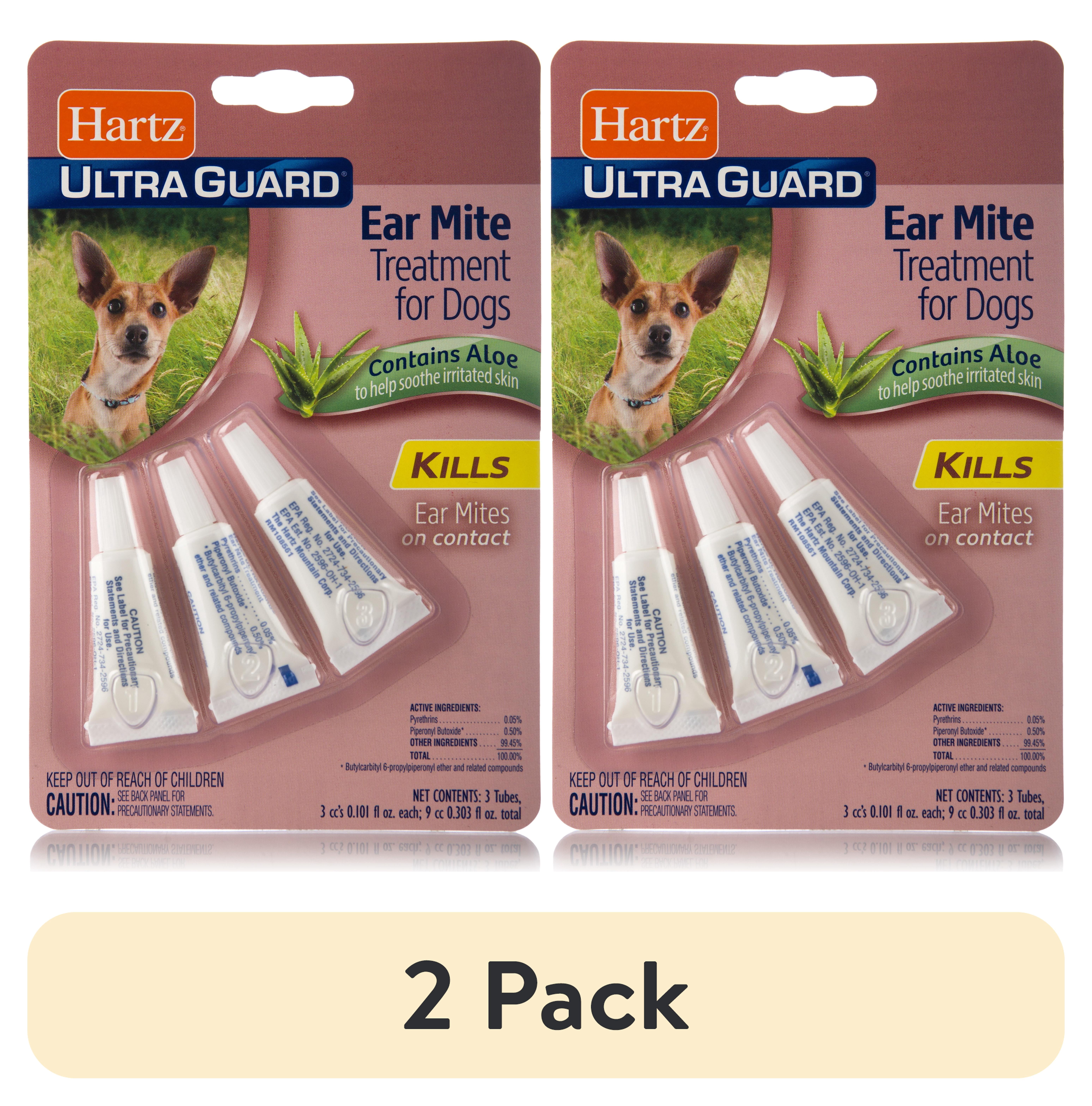 (2 pack) Hartz UltraGuard Ear Mite Treatment For Dogs, 3 Count