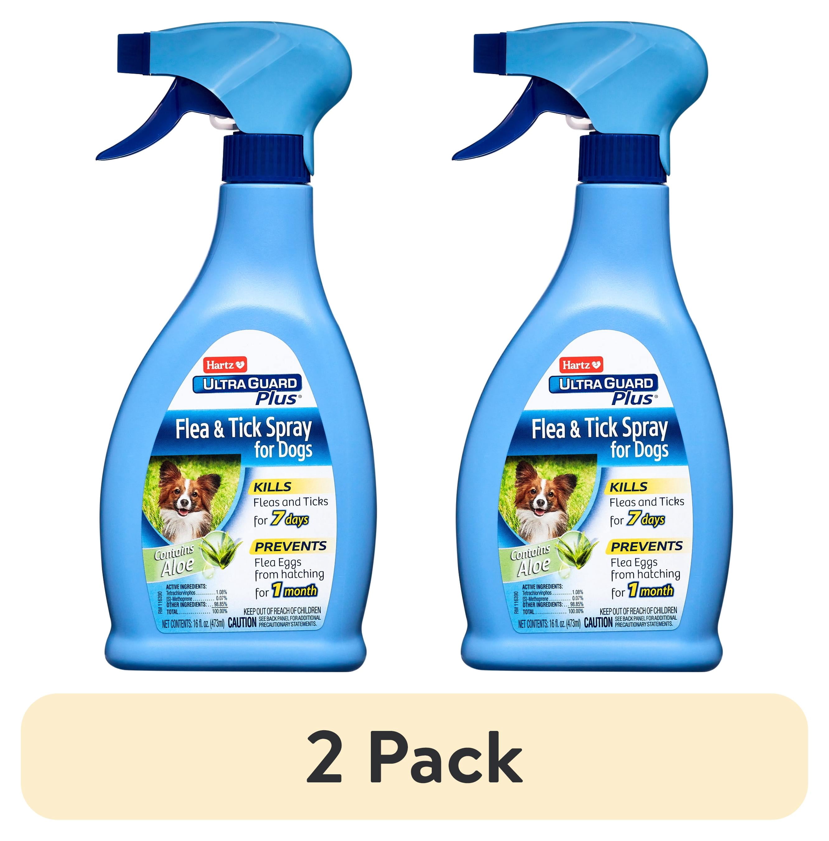 2 pack) Hartz UltraGuard Plus Flea And Tick Spray With Aloe for