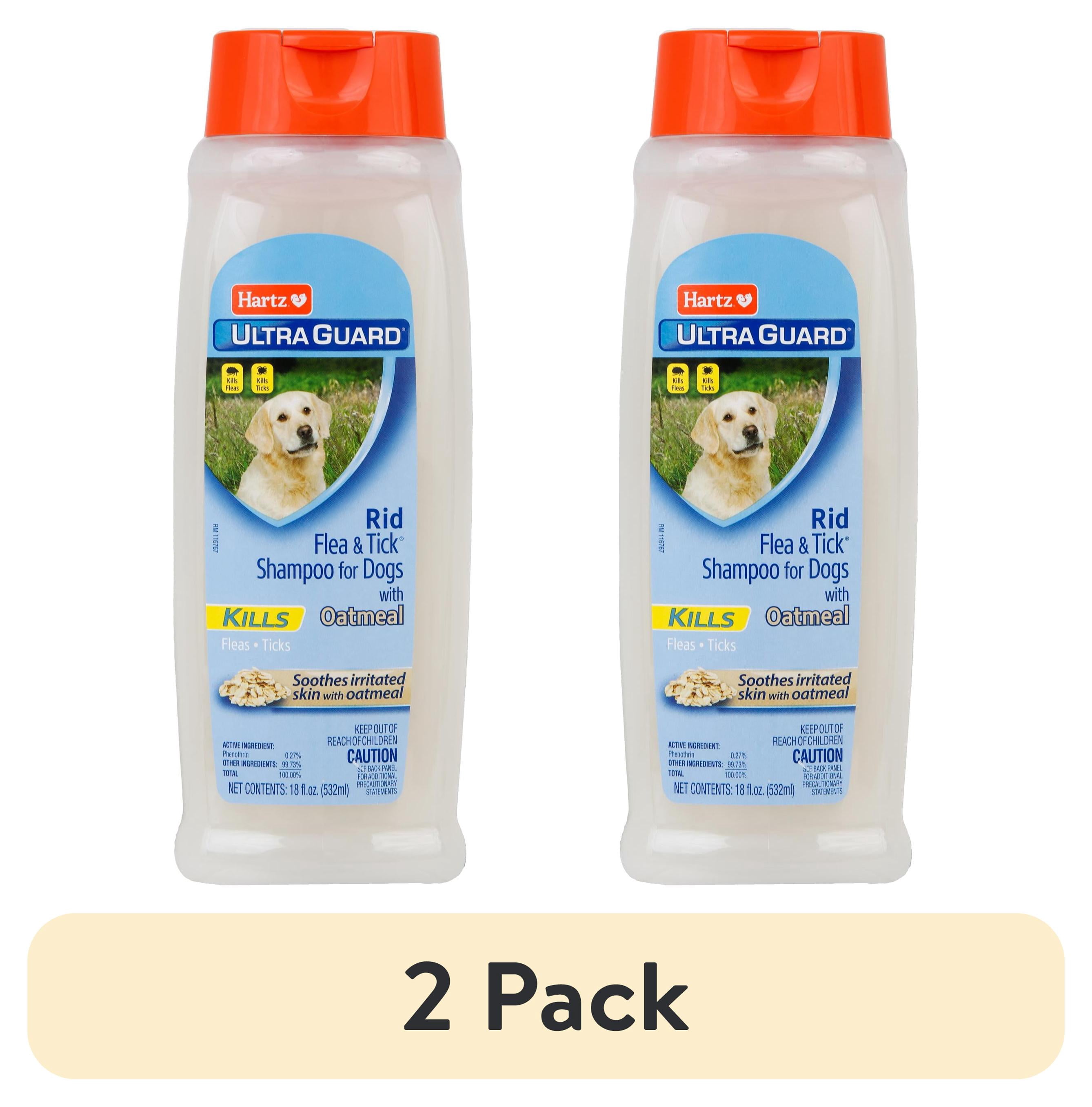(2 pack) Hartz UltraGuard Rid Flea And Tick Oatmeal Shampoo For Dogs, 18oz