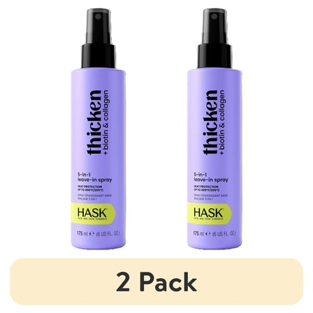 (2 pack) Hask Biotin Boost Thickening 5-in-1 Leave-in Spray, 6 fl oz