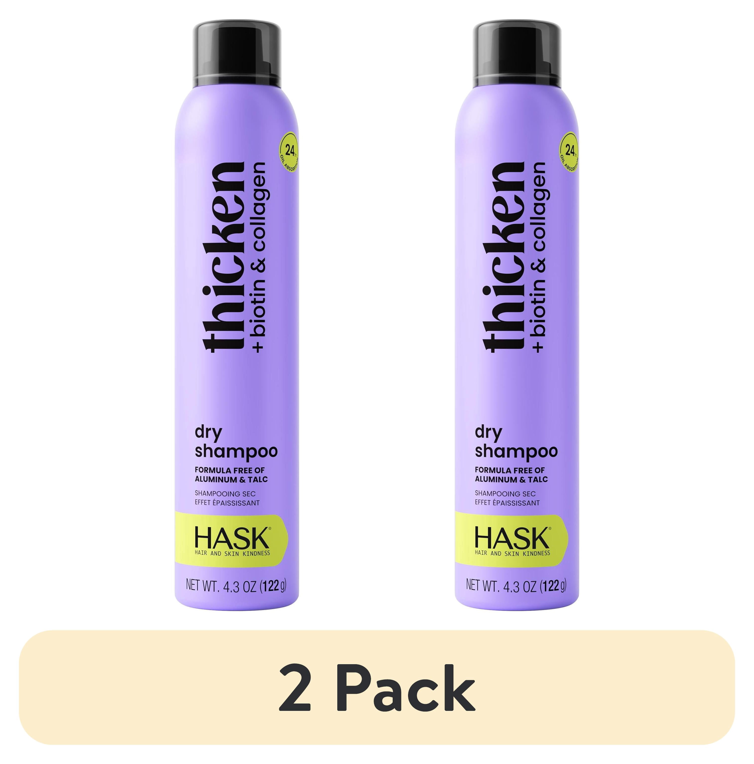 (2 pack) Hask Biotin Boost Thickening Volumizing Dry Shampoo with Collagen, 4.3 oz