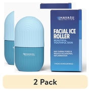 (2 pack) Havasu Nutrition Facial Ice Roller Mold, Cooling Silicone Massage Tool for Face and Eyes