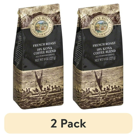 (2 pack) Hawaii Coffee Royal Kona Coffee, 8 oz
