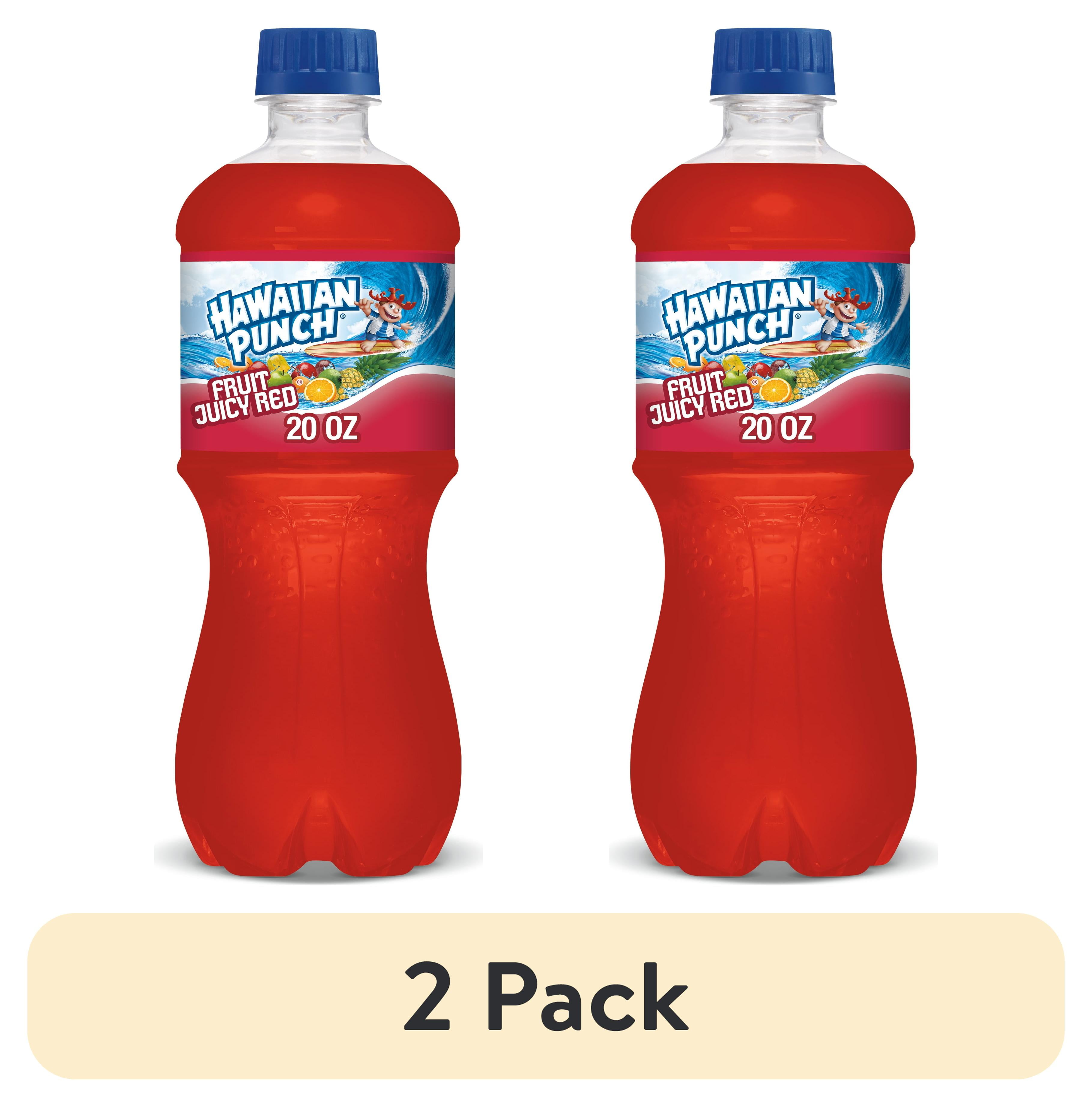 (2 pack) Hawaiian Punch Fruit Juicy Red, 20 fl oz bottle