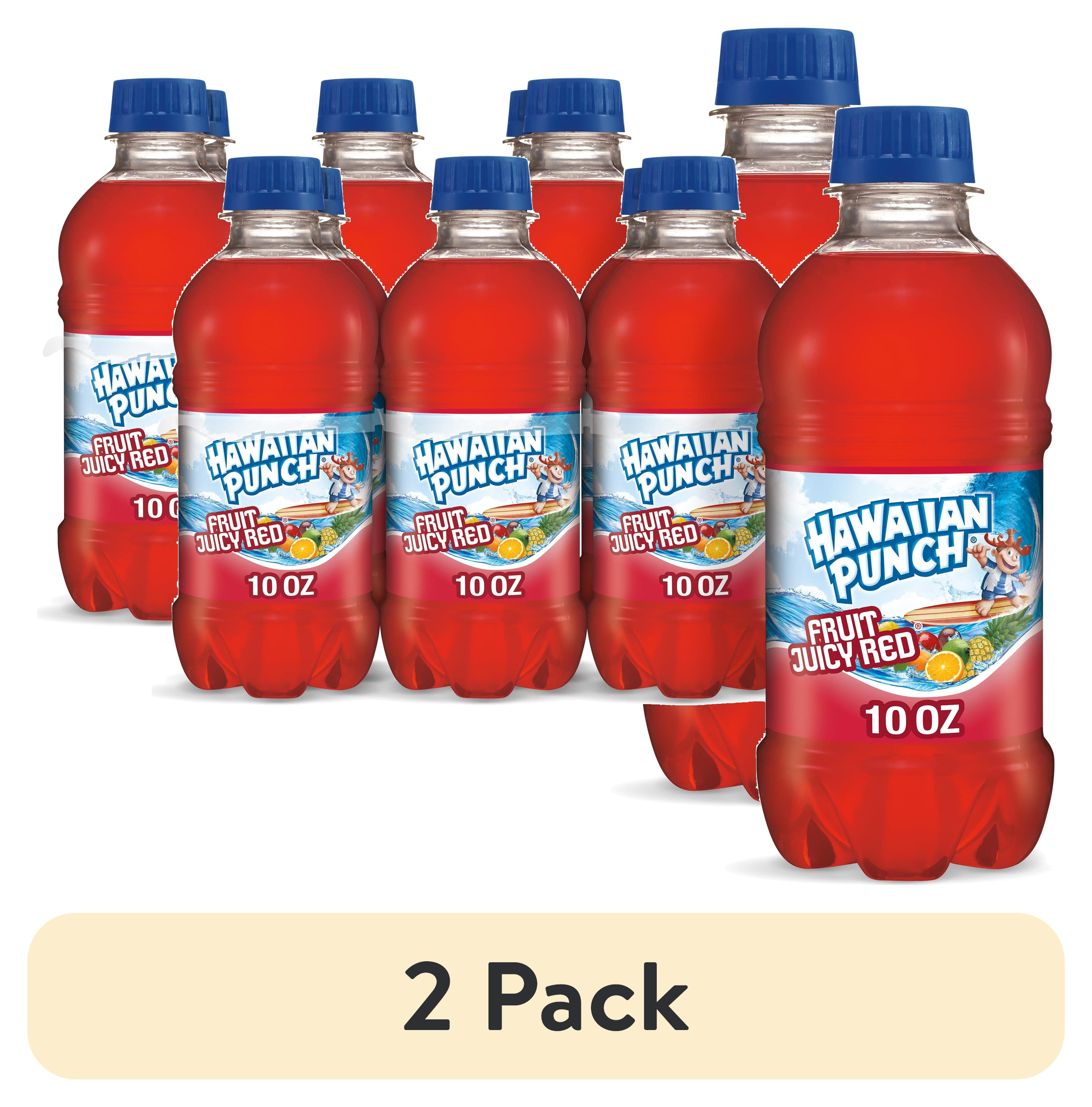 (2 pack) Hawaiian Punch Fruit Juicy Red Juice, 10 fl oz, 6 Count Bottles