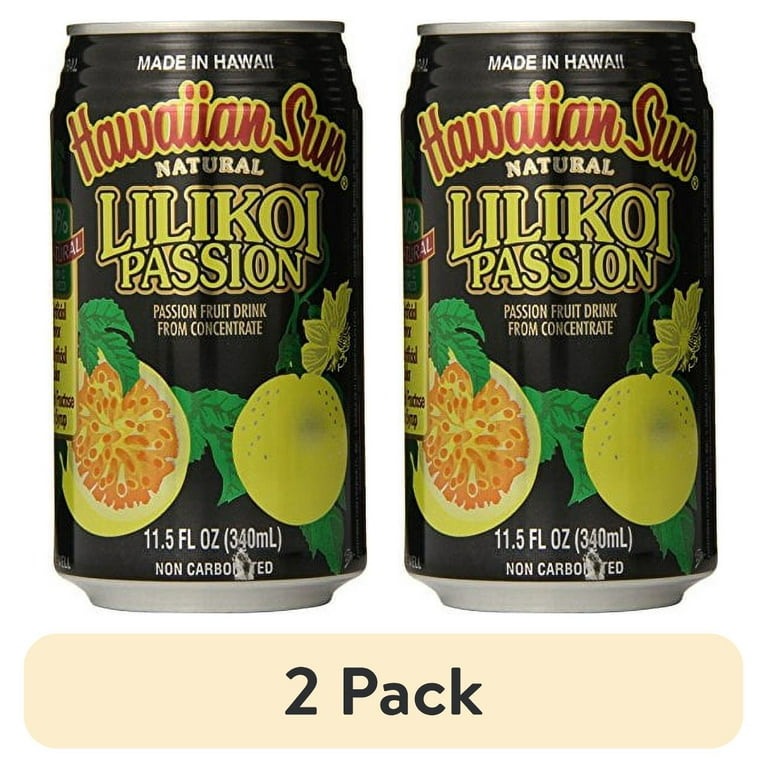 2 pack) Hawaiian Sun Lilikoi Passion Fruit Drink, 11.5 Fl. Oz., 6