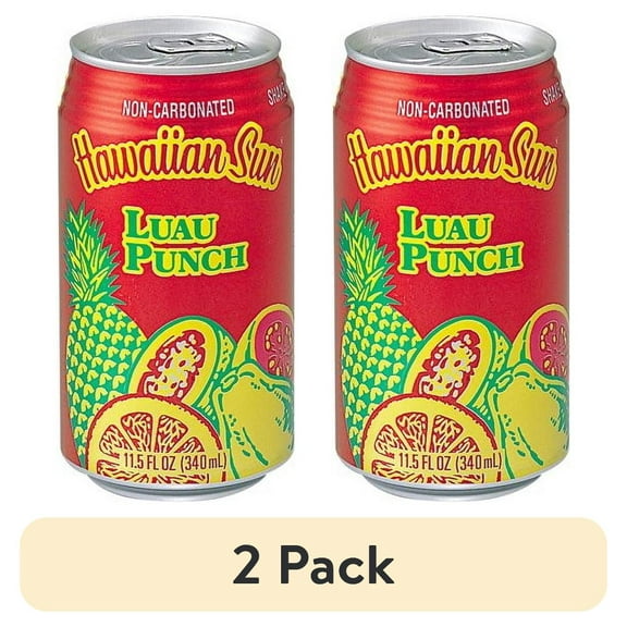 (2 pack) Hawaiian Sun Luau Punch, 11.5 Fl. Oz., 6 Count