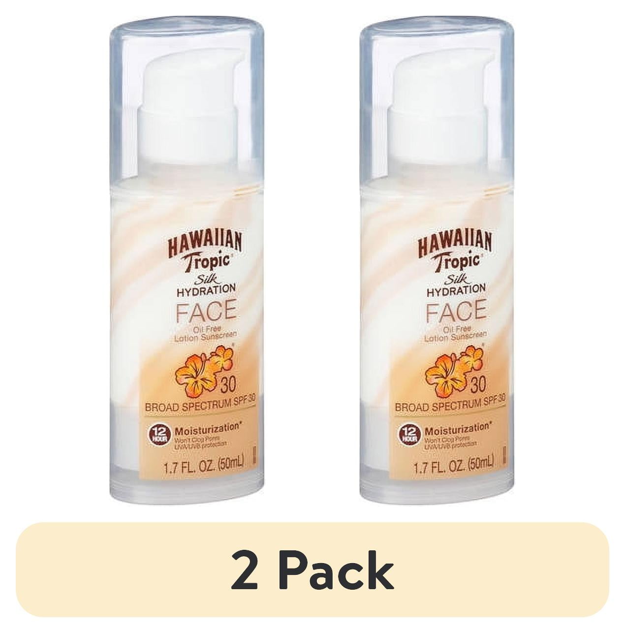 (2 pack) Hawaiian Tropic Silk Hydration Weightless Face Sunscreen SPF 30, 1.7 oz