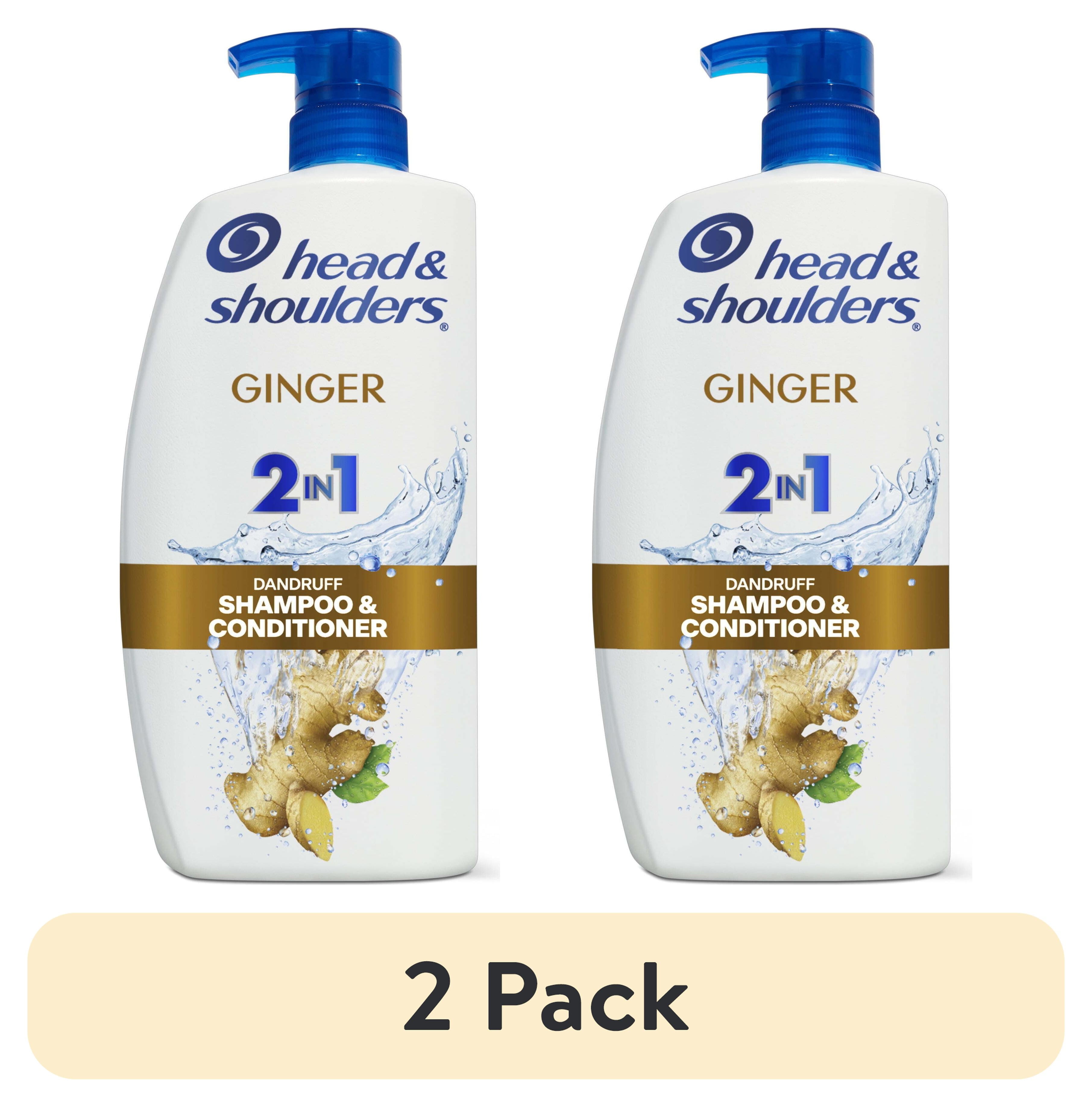 (2 pack) Head & Shoulders 2 in 1 Dandruff Shampoo and Conditioner, Ginger, 28.2 fl oz